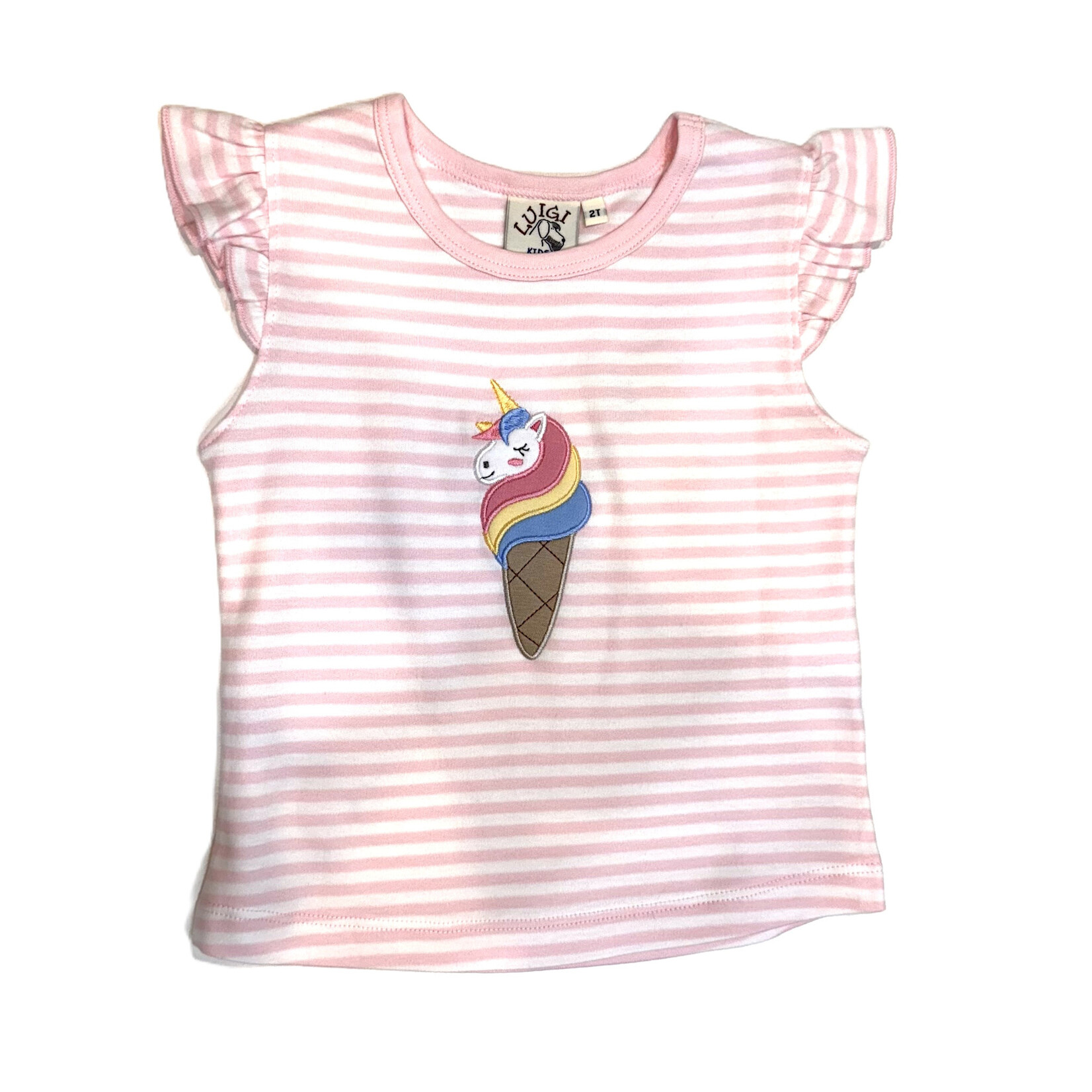 Luigi Kids Unicorn Cone Flutter Sleeve Top