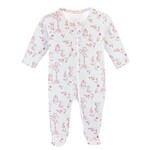Baby Club Chic Pink Toile de Jouy Zip Footie