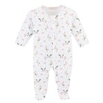 Baby Club Chic Pink Stork Zip Footie