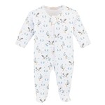 Baby Club Chic Blue Stork Zip Footie