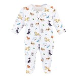 Baby Club Chic Doggie Park Zip Footie