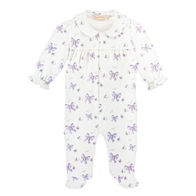 Baby Club Chic Lavender Bows Footie
