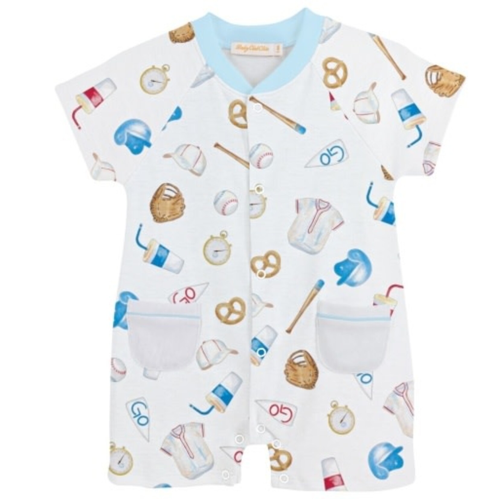 Baby Club Chic Home Run Basball Romper