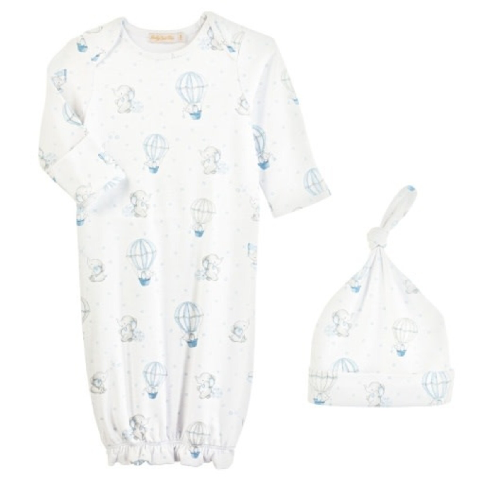 Baby Club Chic Blue Air Balloons Gown/Hat Set