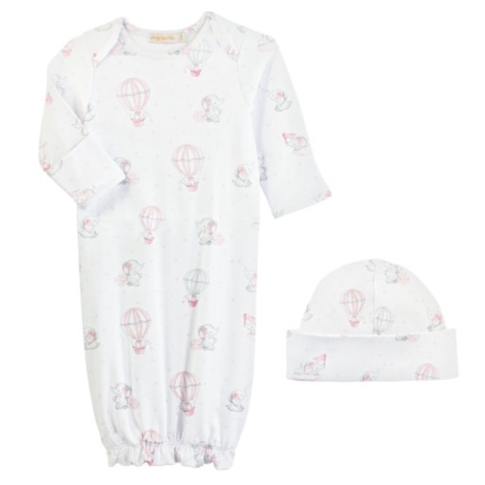 Baby Club Chic Pink Air Balloons Gown/Hat Set
