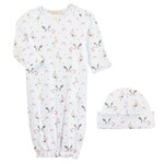Baby Club Chic Pink Stork Gown and Hat Set