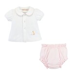 Baby Club Chic Pink Embroidered Diaper Set