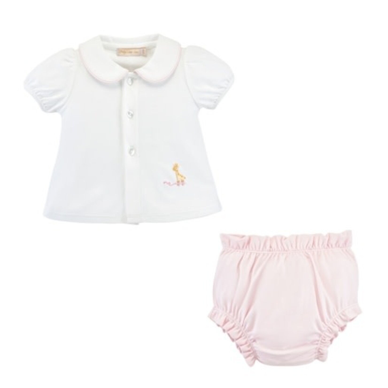 Baby Club Chic Pink Embroidered Diaper Set