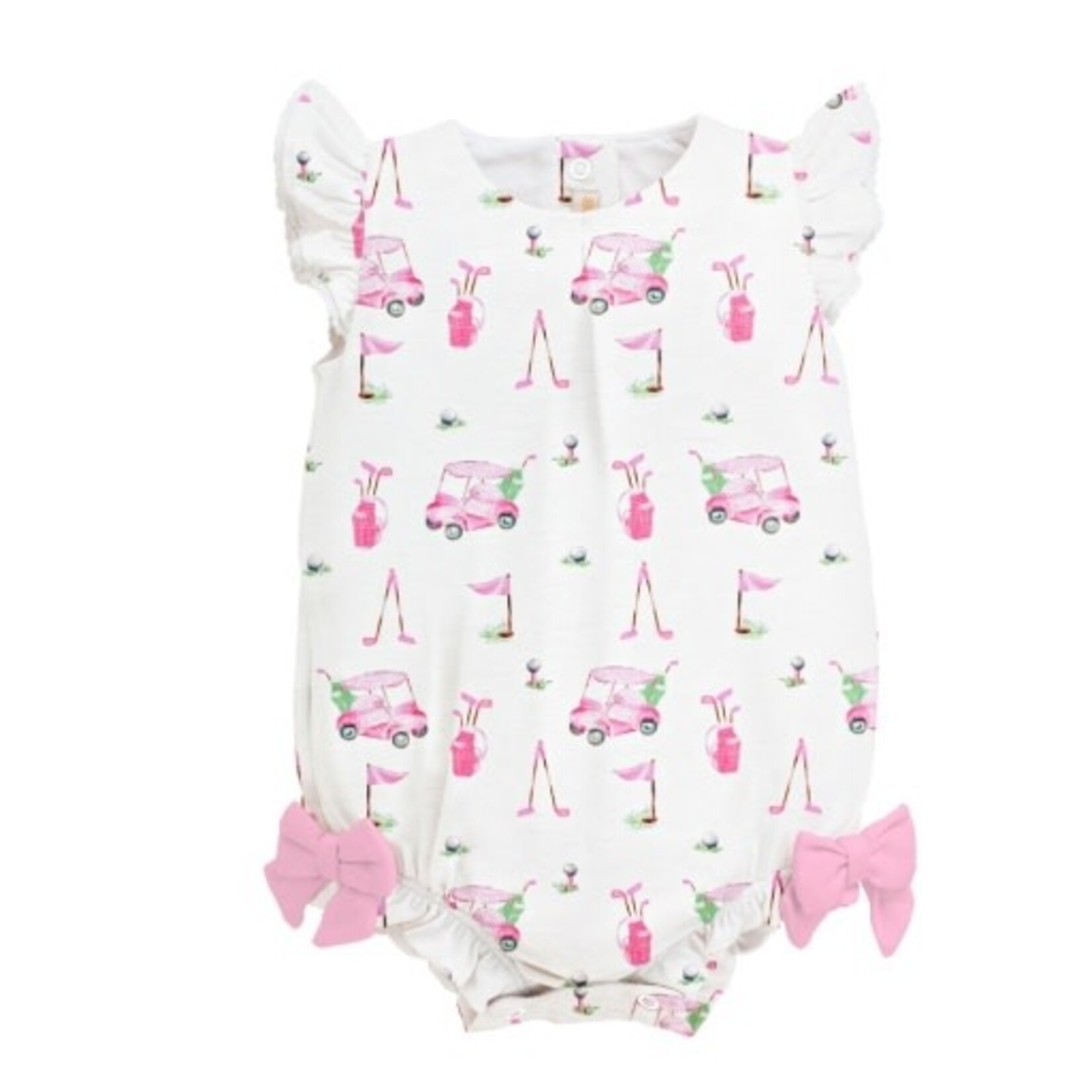 Baby Club Chic Pink Ruffle Golf Bubble
