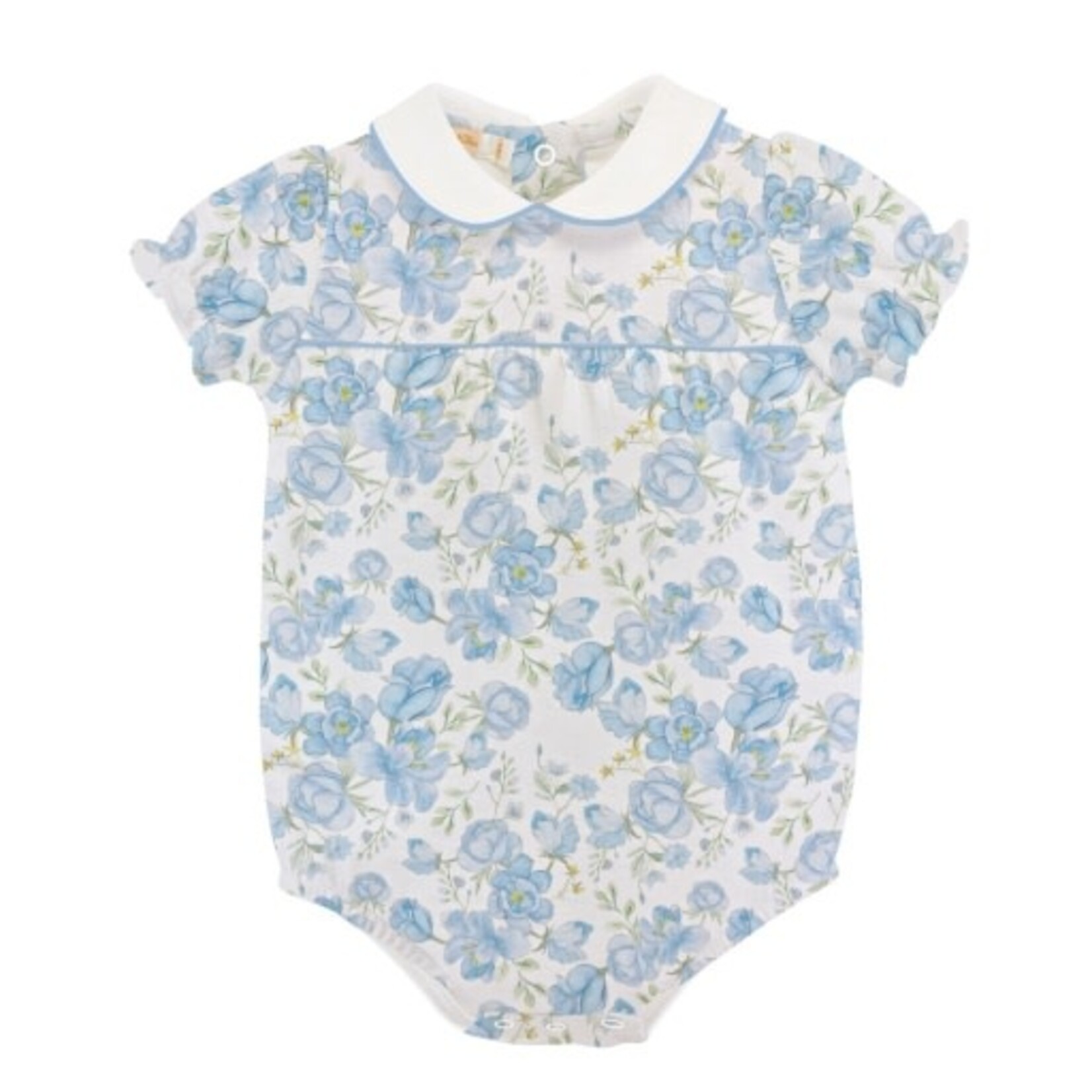 Baby Club Chic Blue Floral Ruff Collar Bubble