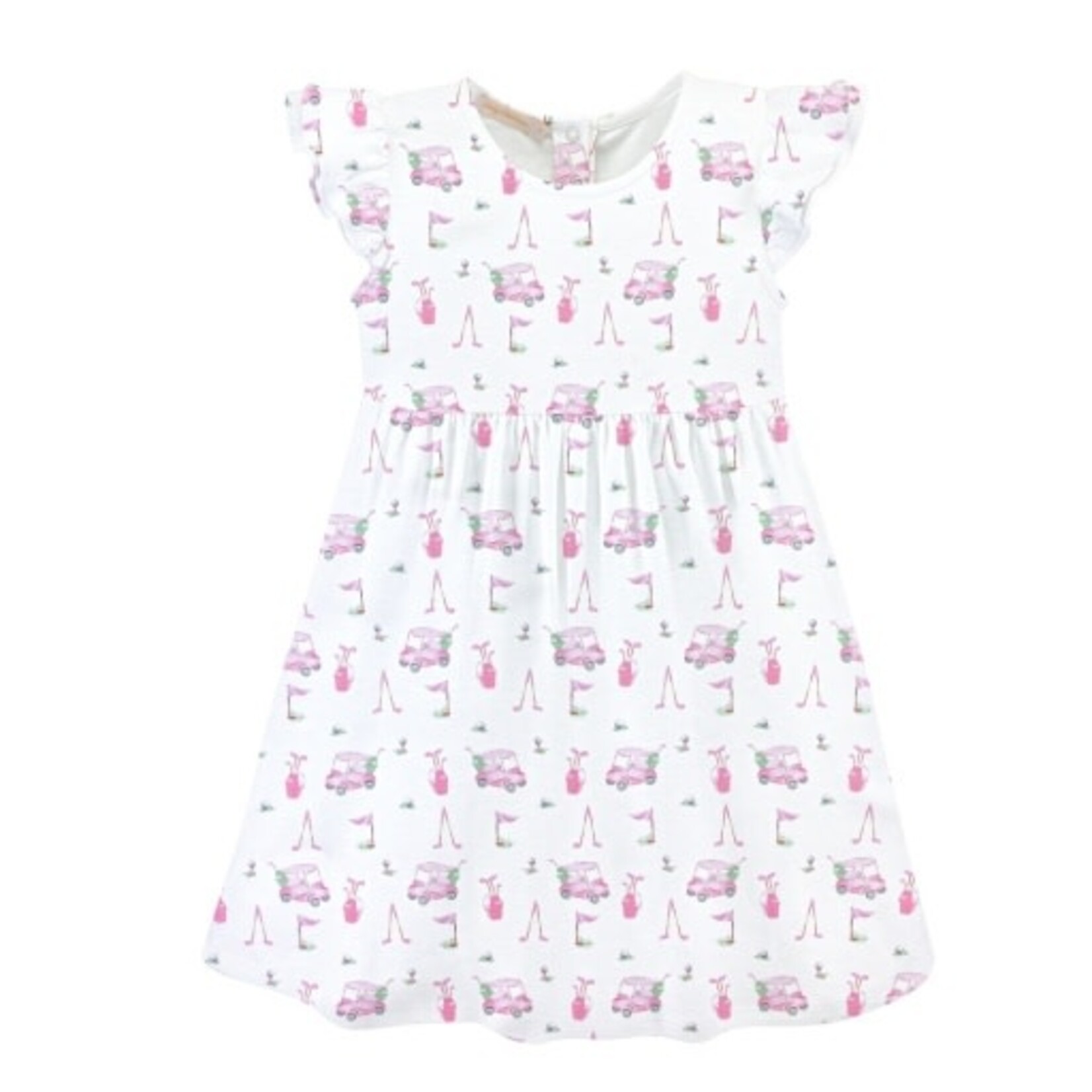 Baby Club Chic pink golf printed dress