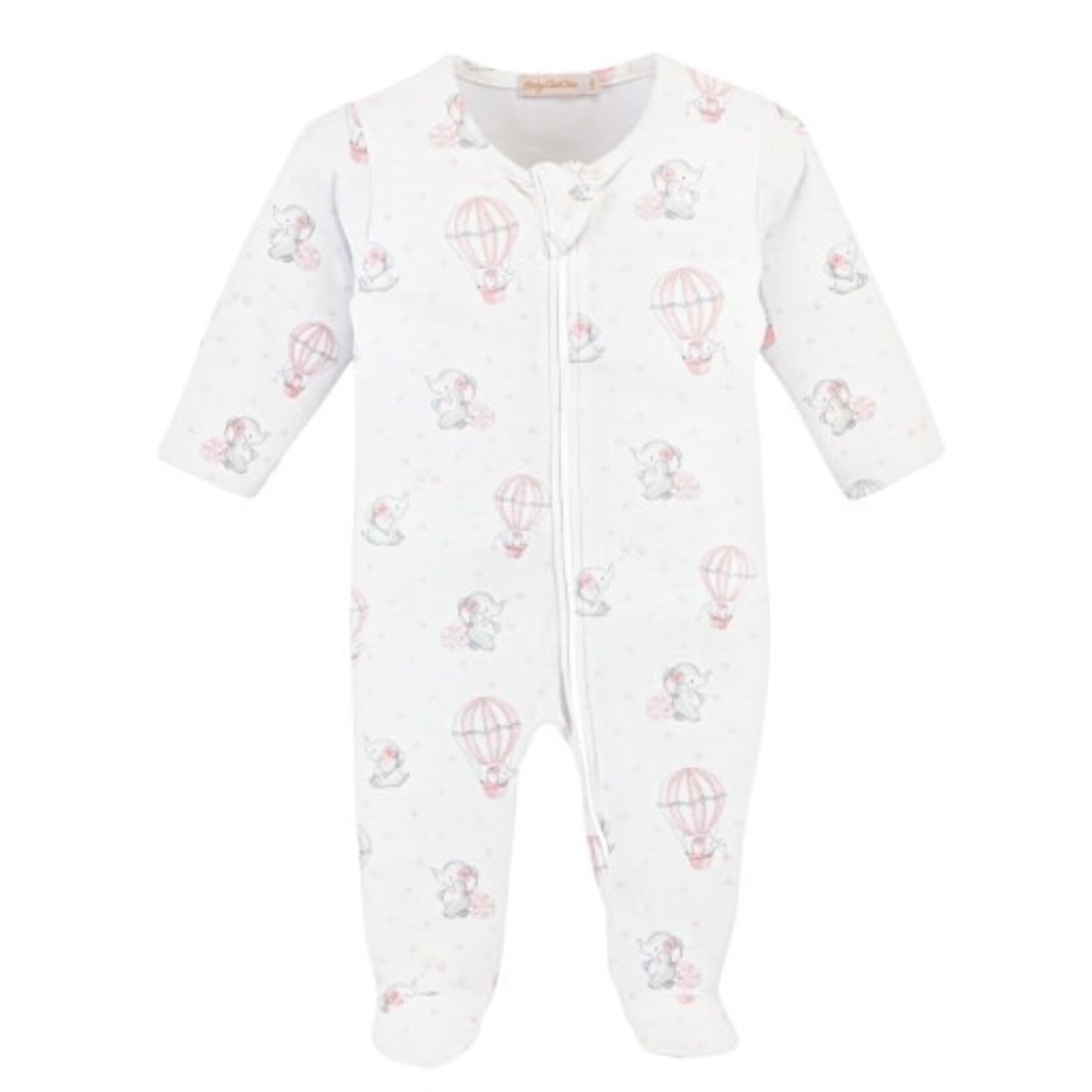 Baby Club Chic Pink Air Balloons Zip Footie