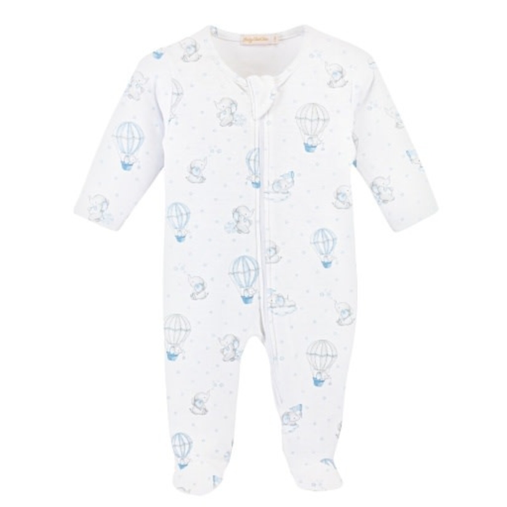 Baby Club Chic Blue Air Balloons Zip Footie