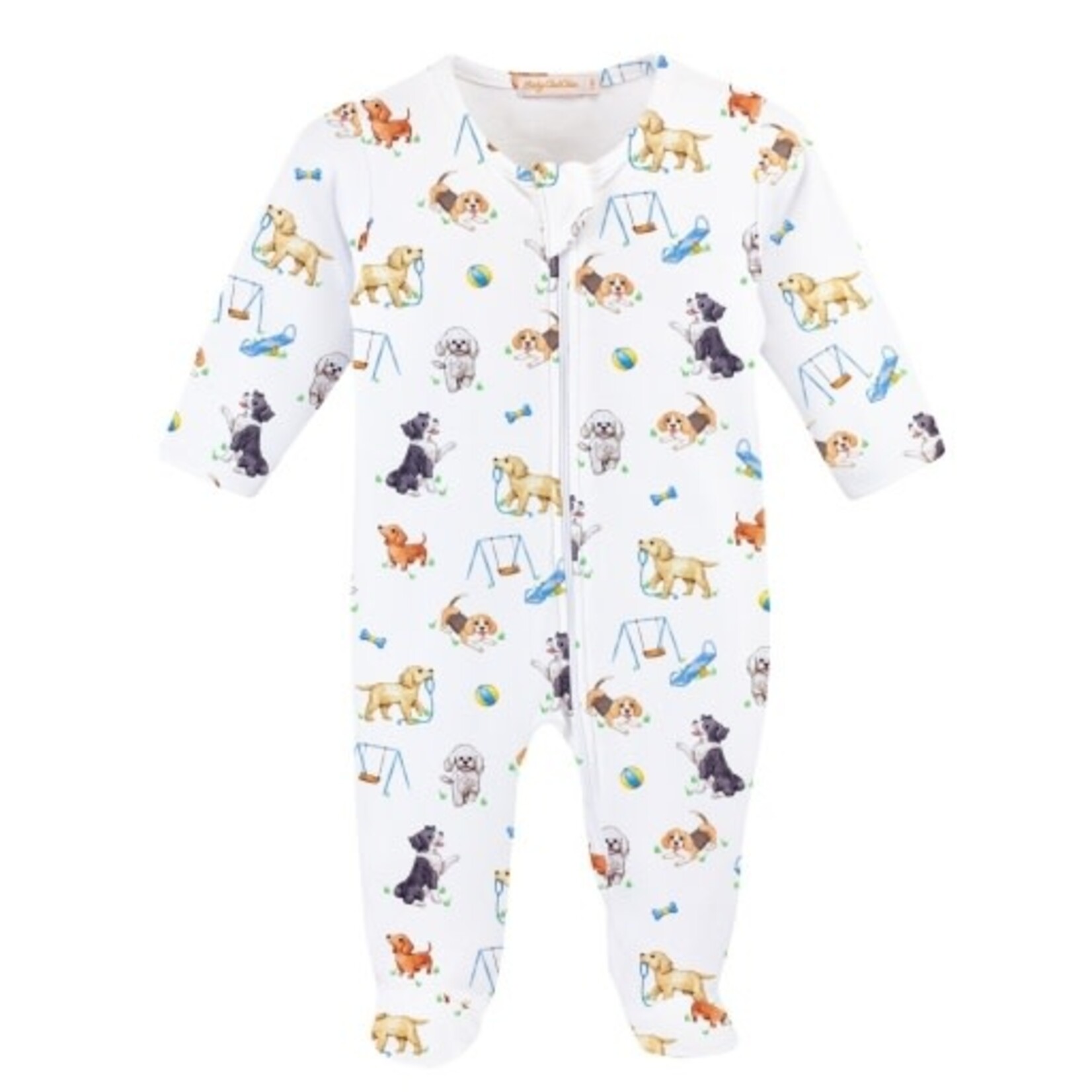 Baby Club Chic Doggie Park Zip Footie