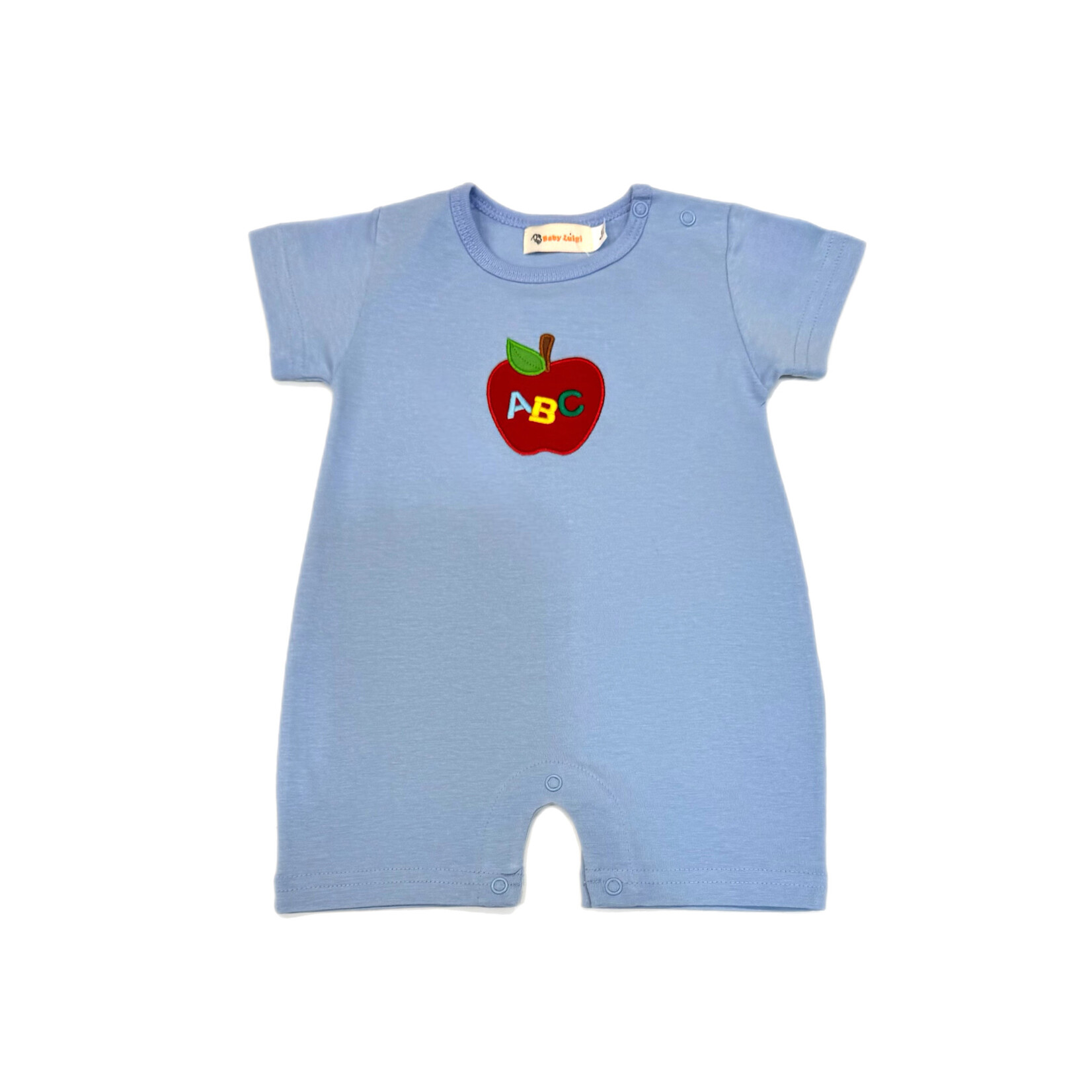 Luigi Kids Blue ABC Apple Romper