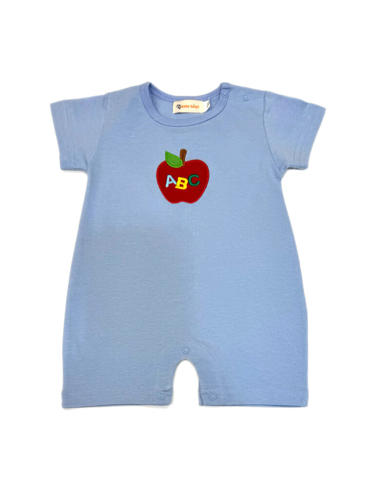 Luigi Kids Blue ABC Apple Romper