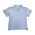 Luigi Kids Blue Polo Golf Ball SS Shirt