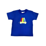 Luigi Kids Blue Ruler Wagon w/Crayons SS Shirt