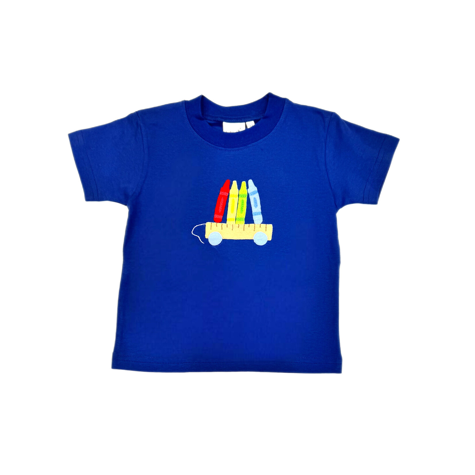 Luigi Kids Blue Ruler Wagon w/Crayons SS Shirt