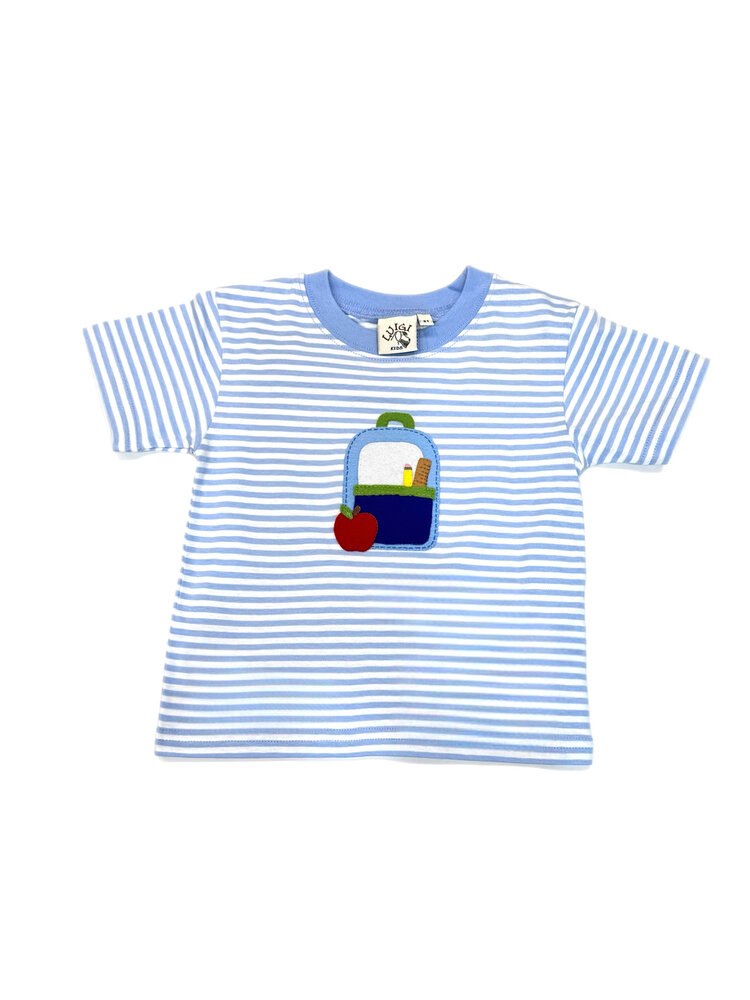 Luigi Kids Blue Stripe Backpack w/Supplies SS Shirt