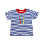 Luigi Kids Blue Stripe Crayon SS Shirt