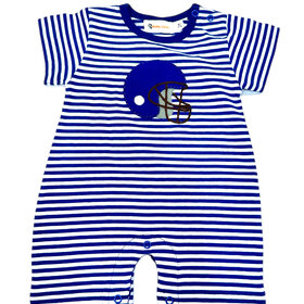 Luigi Kids Blue Stripe Football Helmet Romper