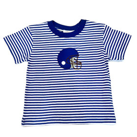 Luigi Kids Blue Stripe Football Helmet SS Shirt