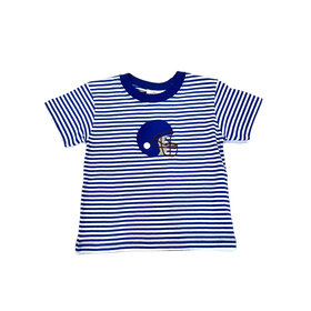 Luigi Kids Blue Stripe Football Helmet SS Shirt