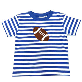 Luigi Kids Blue Stripe Football SS Shirt