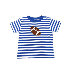 Luigi Kids Blue Stripe Football SS Shirt