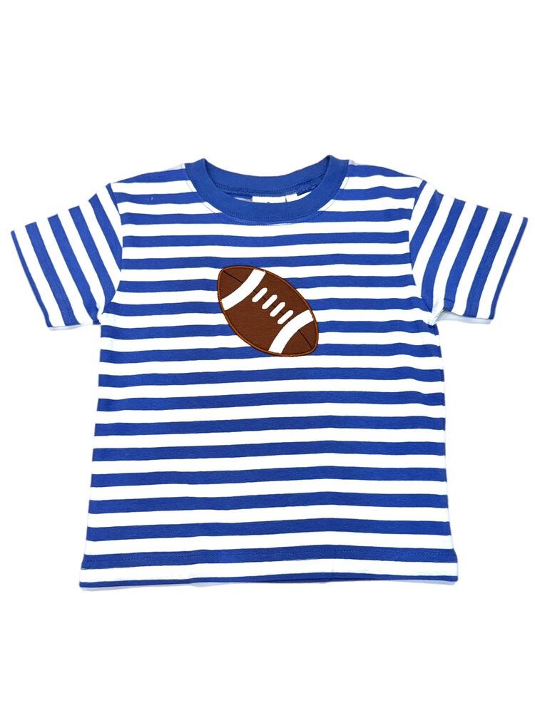 Luigi Kids Blue Stripe Football SS Shirt