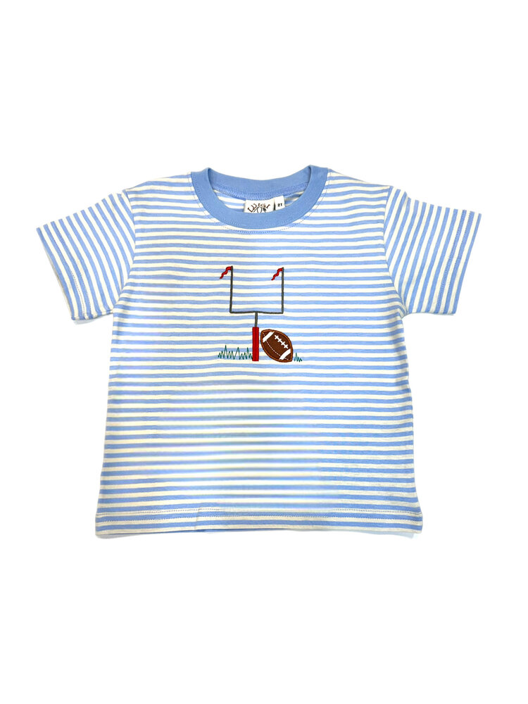 Luigi Kids Blue Stripe Red Goalpost SS Shirt