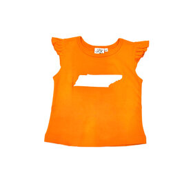 Luigi Kids Orange TN State Flutter Slv Tee