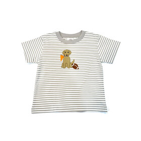 Luigi Kids Gray Stripe Lab w/Football SS Shirt