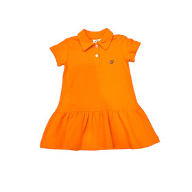 Luigi Kids Orange Polo Dress w/Football Icon