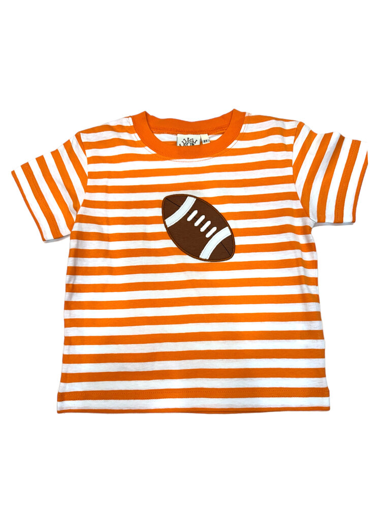 Luigi Kids Orange Stripe Football SS Shirt