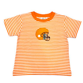 Luigi Kids Orange Stripe Helmet SS Shirt
