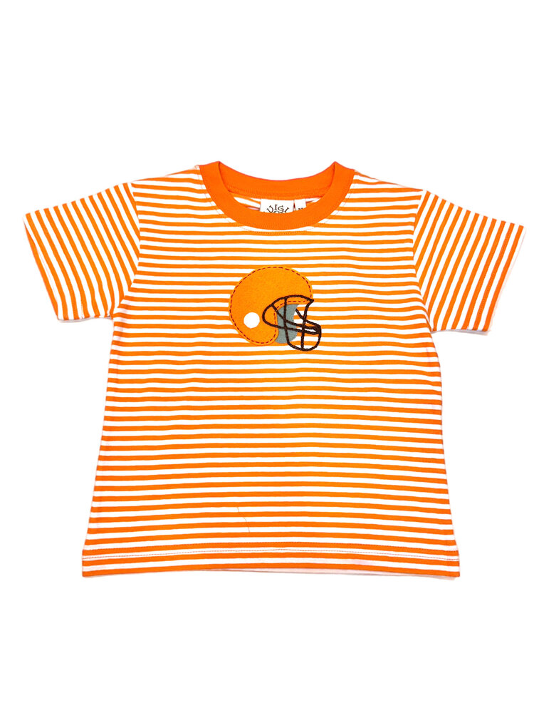 Luigi Kids Orange Stripe Helmet SS Shirt