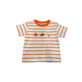 Luigi Kids Orange Stripe Football Icon SS Shirt