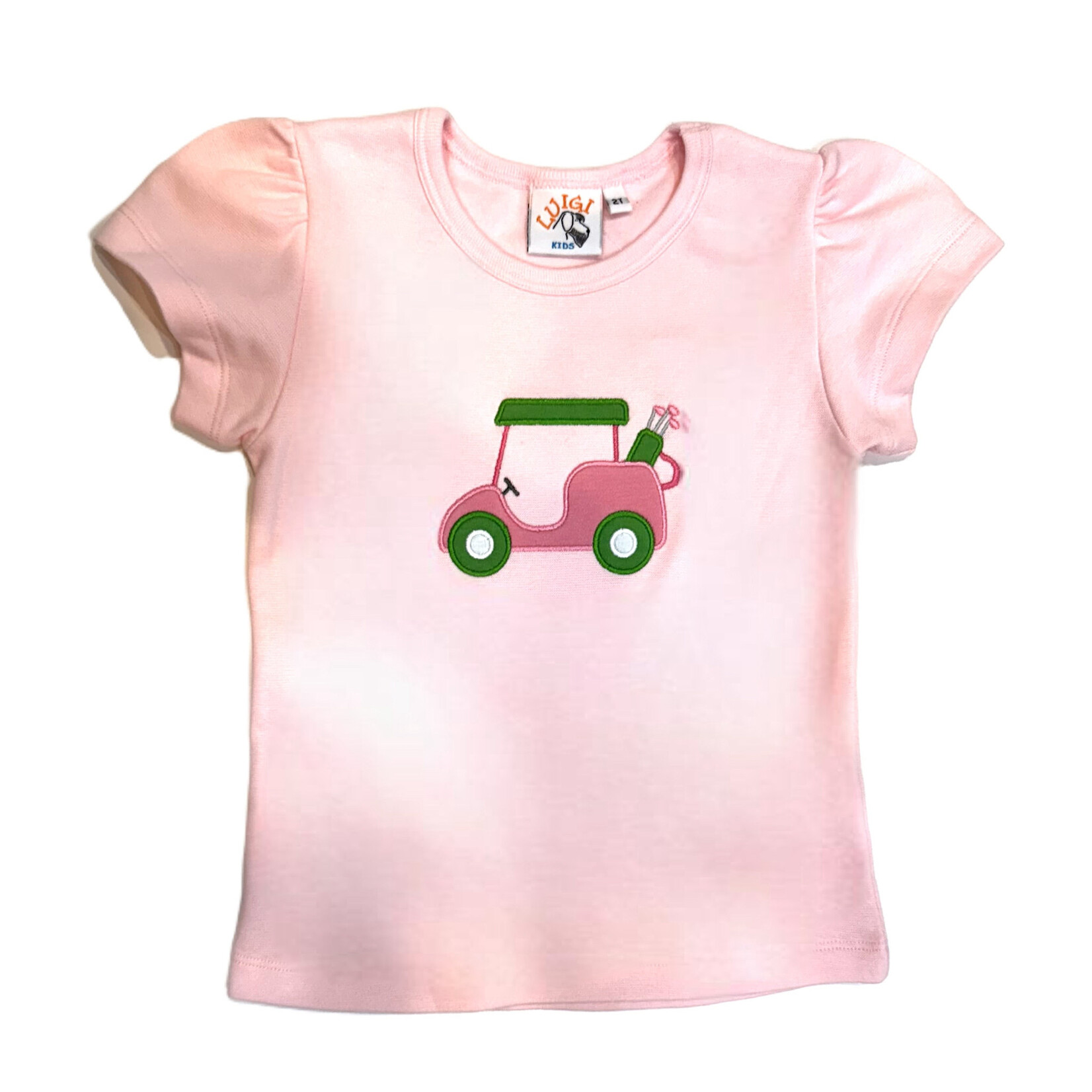 Luigi Kids Pink Golf Cart SS Tee