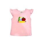 Luigi Kids Pink School Supplies Tee