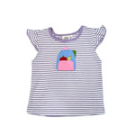 Luigi Kids Purple Stripe Backpack Tee