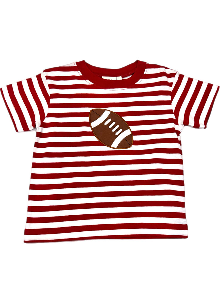 Luigi Kids Red Stripe Football SS Shirt