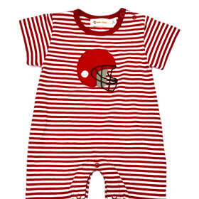 Luigi Kids Red Stripe Helmet Romper