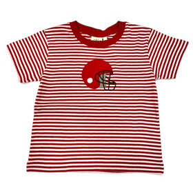 Luigi Kids Red Stripe Helmet SS Shirt