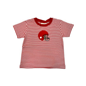 Luigi Kids Red Stripe Helmet SS Shirt