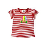Luigi Kids Red Stripe Ruler Wagon w/Crayons Tee