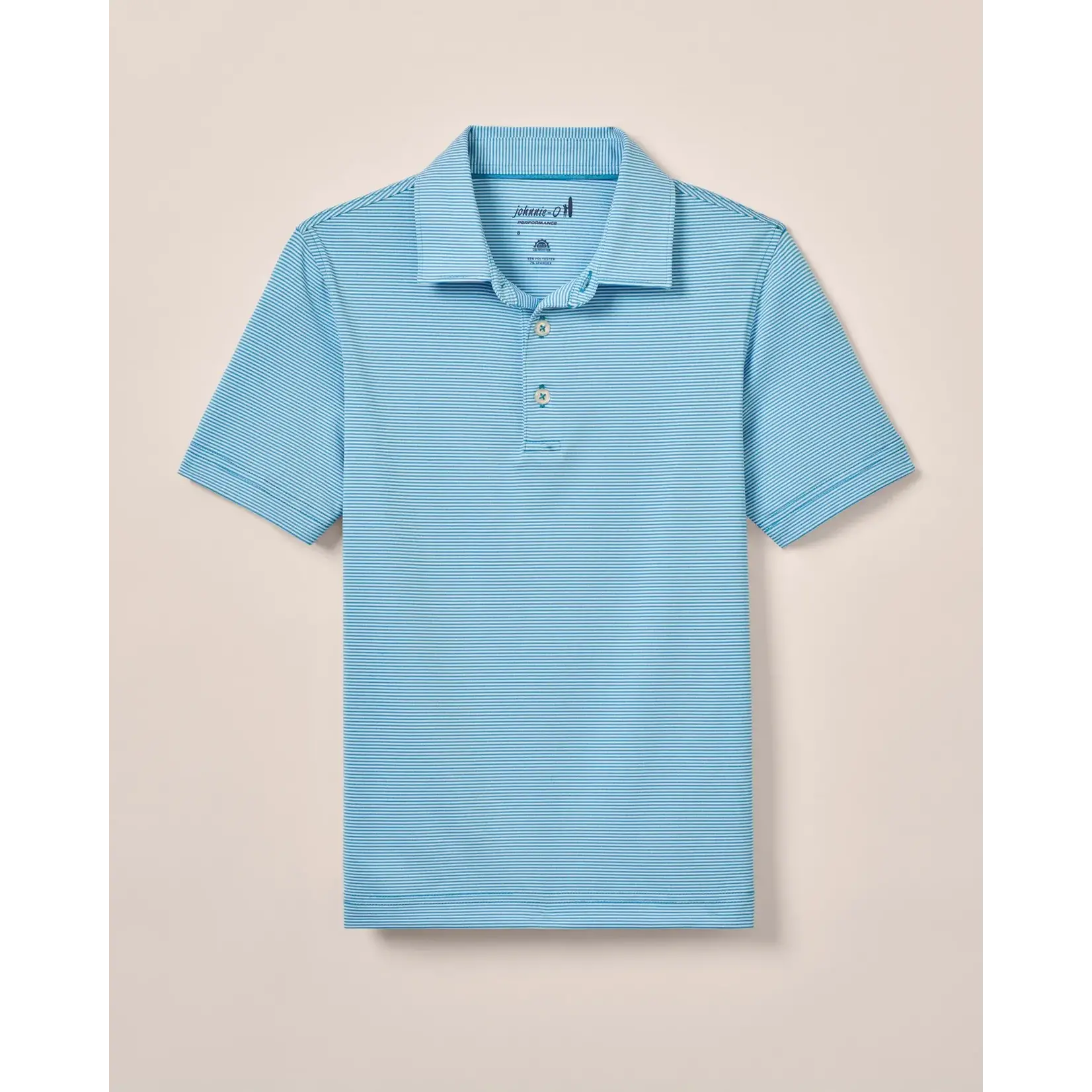 Johnnie-O Blue Stripe Lyndonn Majorca Polo