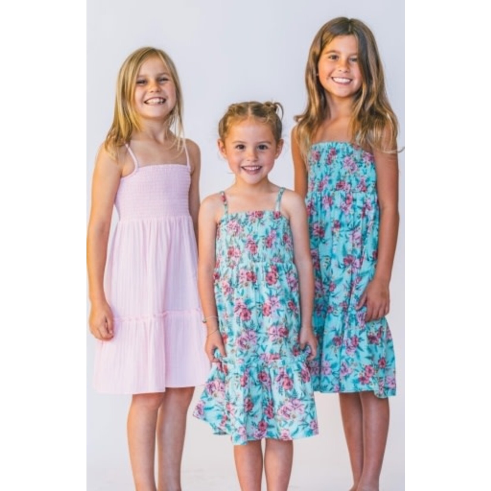 FEATHER 4 ARROW MARINA SMOCKED DRESS