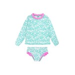 FEATHER 4 ARROW Pool Blue Floral Swim Set